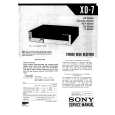 SONY XO-7 Service Manual cover photo