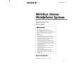 SONY MDR-RF950RK Owner's Manual cover photo