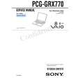 SONY PCGGRX770 Service Manual cover photo