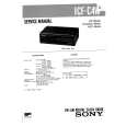 SONY ICFC4W Service Manual cover photo