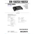 SONY XM-1502SX Owner's Manual cover photo