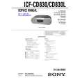 SONY ICFCD830 Service Manual cover photo