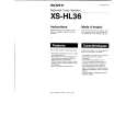 SONY XS-HL36 Owner's Manual cover photo
