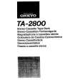 ONKYO TA-2800 Owner's Manual cover photo
