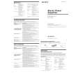SONY XM-460GTX Owner's Manual cover photo