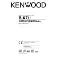 KENWOOD R-K711 Owner's Manual cover photo