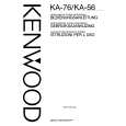 KENWOOD KA74 Owner's Manual cover photo