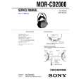 SONY MDRCD2000 Service Manual cover photo