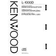 KENWOOD L-1000D Owner's Manual cover photo