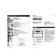 SONY CFD-50 Owner's Manual cover photo