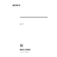 SONY MDXC800 Owner's Manual cover photo
