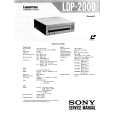 SONY LDP-2000 Service Manual cover photo