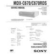SONY MDXC670 Service Manual cover photo