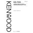 KENWOOD KD-7010 Owner's Manual cover photo