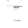 SONY CFD-520 Owner's Manual cover photo