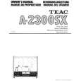 TEAC A-2300SX Owner's Manual cover photo