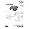 SONY D-231 Service Manual cover photo