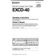 SONY EXCD-40 Owner's Manual cover photo