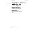 SONY XM-3520 Owner's Manual cover photo