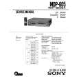 SONY MDP-605 Service Manual cover photo