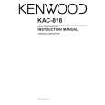 KENWOOD KAC818 Owner's Manual cover photo