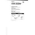 SONY CDX-A35RF Owner's Manual cover photo