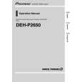 PIONEER DEH-P2650/XIN/ES Owner's Manual cover photo