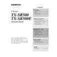 ONKYO TXSR500 Owner's Manual cover photo