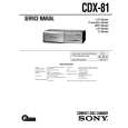 SONY CDX81 Service Manual cover photo