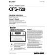 SONY CFS-720 Owner's Manual cover photo