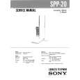 SONY SPP20 Owner's Manual cover photo