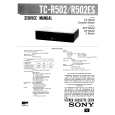 SONY TCR502/ES Service Manual cover photo