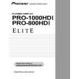 PIONEER PRO-1000HDI Owner's Manual cover photo
