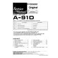 PIONEER A-91D Service Manual cover photo