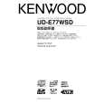 KENWOOD UD-E77WSD Owner's Manual cover photo