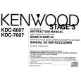 KENWOOD KDC7007 Owner's Manual cover photo