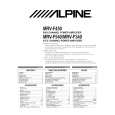 ALPINE MRV-F450 Owner's Manual cover photo