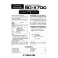 PIONEER SG-X700/KU Owner's Manual cover photo