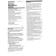 SONY WCS-999 Owner's Manual cover photo