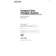 SONY CDX-505RF Owner's Manual cover photo