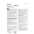 SONY RMV40 Owner's Manual cover photo