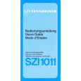 SENNHEISER SZI 1011 Owner's Manual cover photo