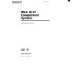 SONY DHC-MD313 Owner's Manual cover photo