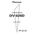 PIONEER DV-626D/KCXJ Owner's Manual cover photo