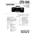 SONY CFS-1040 Service Manual cover photo