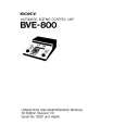 SONY BVE800 Service Manual cover photo