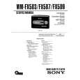 SONY WM-FX503 Service Manual cover photo