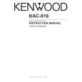 KENWOOD KAC816 Owner's Manual cover photo