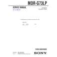 SONY MDRG73LP Service Manual cover photo