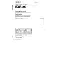 SONY EXR-25 Owner's Manual cover photo